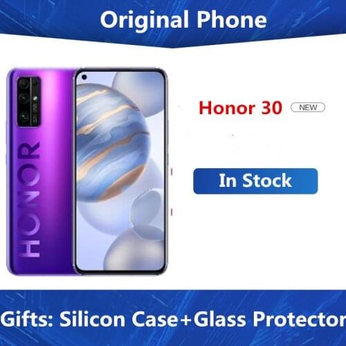 DHL Fast Delivery Honor 30 5G Cell Phone Kirin 985 Android 10.0 6.53" OLED 8GB RAM 256GB ROM 40.0MP 50X Zoom 40W Super Charger