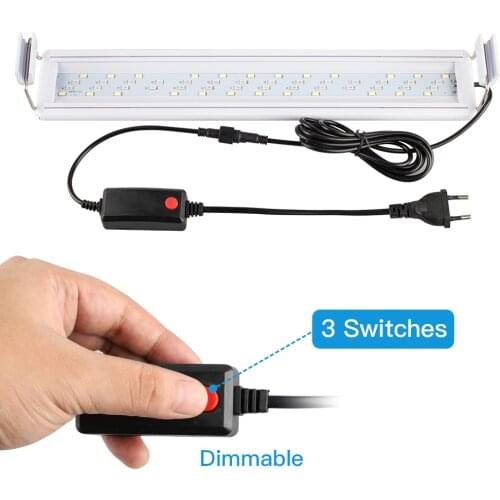 Aquarium Light LED Waterproof Fish Tank Light Underwater Fish Lamp Aquariums Decor Lighting Plant Lamp 20-50CM 220V EU Power