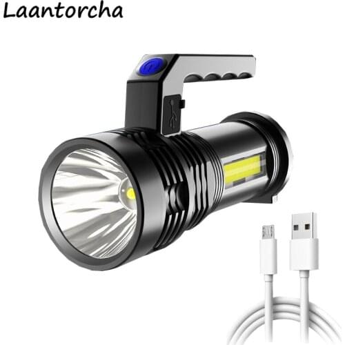 High power led flashlights USB Rechargeable Bright torch Waterproof Portable Led flashlight Outdoor Camping Powerful Flashlight