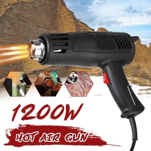 Heat Gun 1200W Hot Air Gun 150°C-550°C Plug-in Dual Air Flow Settings for Shrinking Wrapping PVC Paint Drying