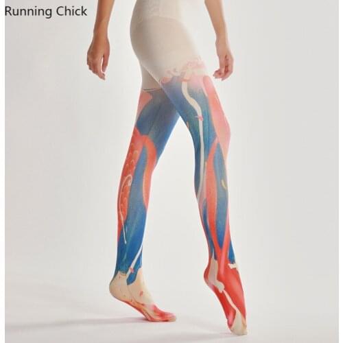 Chinese Style, Big Fish Print Pantyhose, Pregnant Mother Needs, Tattoo-stockings, Digital Printing Women Tight