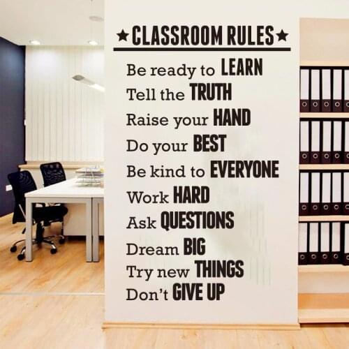 English Words In This House Wall Stickers Adornment Vinyl Home Wallpaper Decor Home Decor Vinyl living Wall Sticker