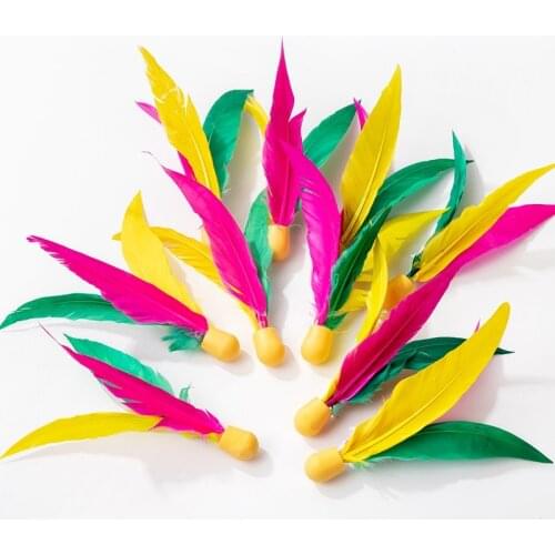 High-elastic colorful feather sanmao ball shuttlecock big head cricket accessories 15PCS