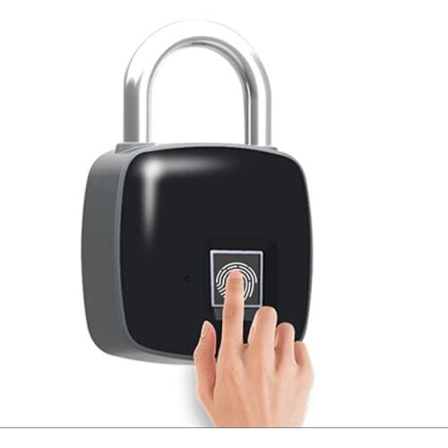 P3 fingerprint padlock electronic intelligent padlock non-password lock household locker anti-theft fingerprint lock