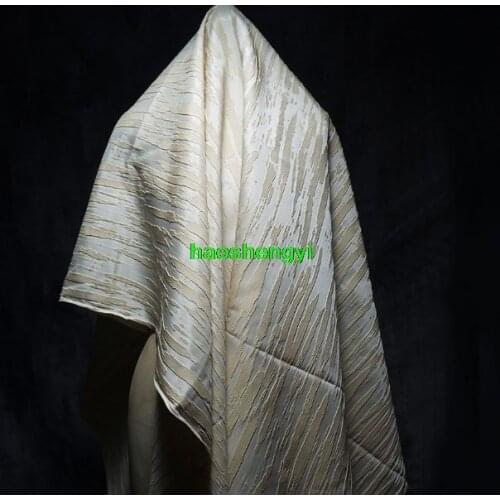Apricot irregular striped jacquard fabric, special creative designer fabric/half size price