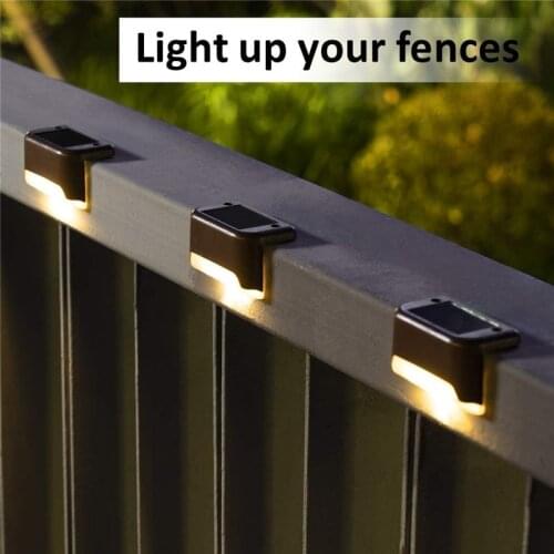 1/2/4/6 PCS Solar Deck Lights Solar Step Lights Outdoor Waterproof Led Solar Lamp for Stairs Outdoor Pathway Patio Yard Fences