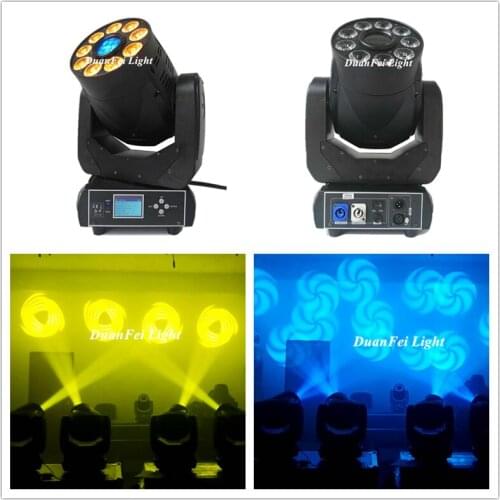 10pcs 90W SPot Light Dmx Wash LED Moving Head 90W+9x18W RGBWA UV Moving Head Light DJ SPot 90 Watt Lyre For DJ Party