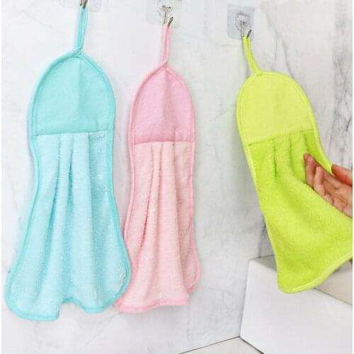 2pcs Super Absorbent Microfiber Hanging Cleaning Wiping Rag kitchen Dish Cloth Tableware Household Cleaning Towel Kichen Tools