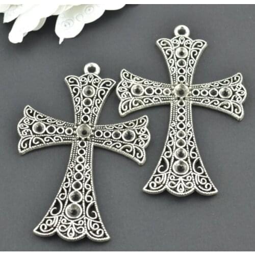 3Pcs metal cross Charm Antique Tibetan Silver Pendant Jewelry Products Charms Diy Pendants For Necklace Bracelets T04