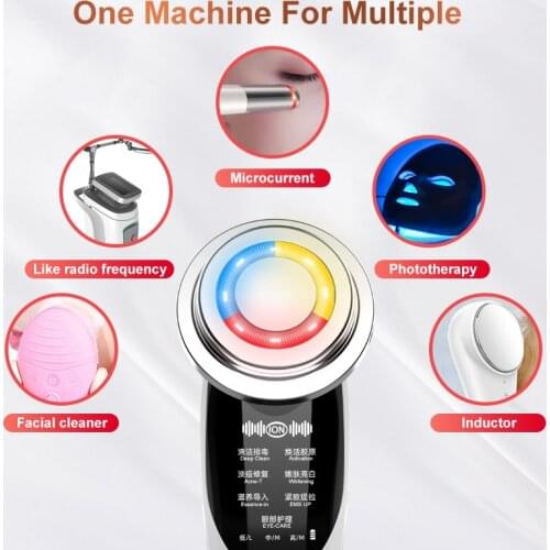 7in1RF&EMS Facial Mesotherapy Electroporation RF Radio Frequency LED Photon Face Lifting Tighten Wrinkle Removal Face Massager