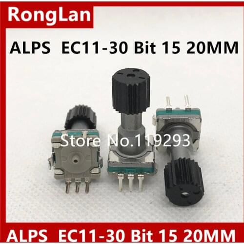 [BELLA]Authentic Japanese ALPS encoder EC11-30 Bit 15 rotary encoder with switch handle pulse length 20mm--10PCS/LOT