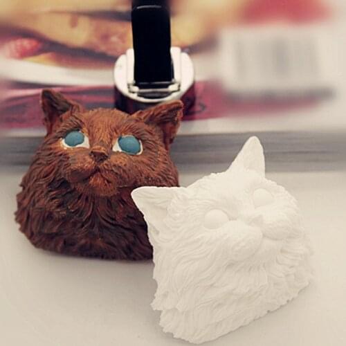 C1143 Puppet cat car aromatherapy gypsum air outlet clip chocolate mold fondant decorative moulds