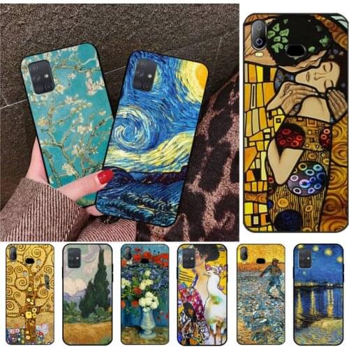 Van Gogh Starry Night Klimt Kiss Phone Case For Samsung Galaxy A21S A01 A11 A31 A81 A10 A20E A30 A40 A50 A70 A80 A71 A51