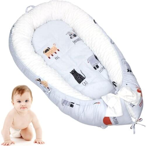 Baby Lounger Reversible Newborn Sleeping Bassinet for Bed - Breathable Comfortable Removable Portable Snuggle Nest Bed for 0-1Y