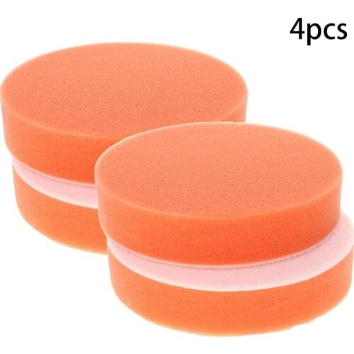 Utoolmart 2pcs/4pcs Round Yellow Sponge Wheel 4-inch 100mm/5-inch 125mm Matching With Angle Grinder And Polishing Machine