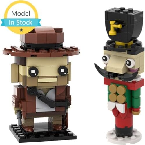 MOC Classic Indiana Jones and Holiday Christmas Nutcracker Building Block Model Puzzle Stitching Bricks Doll Childrens Toy Gift