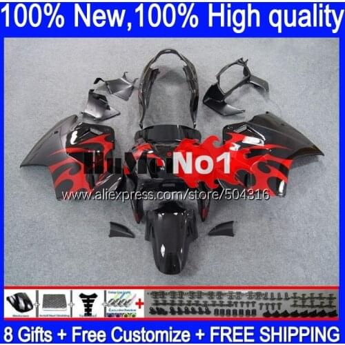 Body For HONDA Interceptor VFR 800RR 800 RR CC 128MC.2 VFR800 RR 98 99 00 01 VFR800RR 1998 1999 2000 2001 Fairing red flames hot