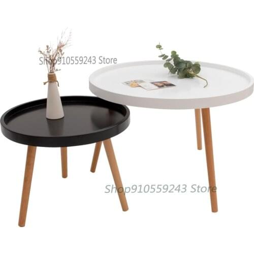 Nordic Balcony Small Coffee Table Modern Minimalist Casual Living Room Small Apartment Small Round Table Sofa Corner Table
