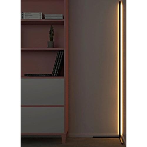 Minimalist Nordic Corner Floor Lamp LED Standing Pole Lamp Living Room Bedroom Reading Studying Night Light for Bedside