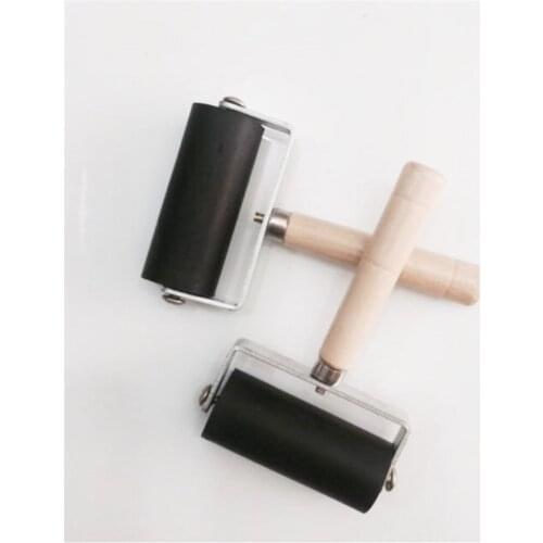 1pc Multifunction Construction Tools Art Supplies Professional Brayer Rubber Roller Print Ink Anti Skid Stamping Accessories