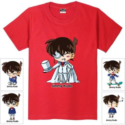 Fashion Anime Detective Conan Kid the Phantom Thief Printed O-neck T-shirts Men Short-Sleeve Tees Causal Tops Plus Size