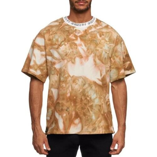 Men Personality tees Hip-hop T-shirt clothing fitness Loose tshirt compression short-sleeved Fashion Bodybuilding Exercise Tops