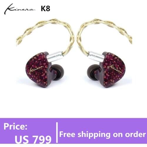 Kinera Odin K8 In Ear Earphones Hifi 8 Unit Balanced Armature 8BA Earphones Active Noise-Cancellation Hifi Music Monitor Earbuds