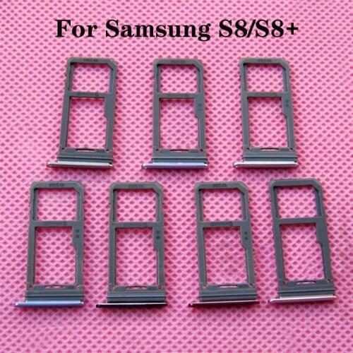 For Samsung Galaxy S8 G950 G950F S8 Plus G955 G955F Original Phone Housing New SIM Card Adapter And Micro SD Card Tray Holder