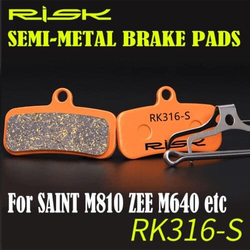 2 PAIRS SEMI METALLIC BICYCLE DISC BRAKE PADS suit For SAINT M810,M820,ZEE M640,TRP Quadiem Disc Brake Set FREE SHIPPING