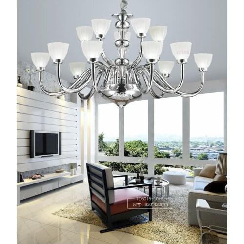 LED K9 Crystal swan Pendant Lights Northern Europe Plated Chrome 90-260V Pendant lamp rose water lily chromeplate Swan droplight