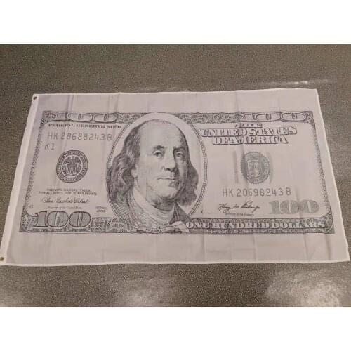 90*150cm $100 us dollar flag