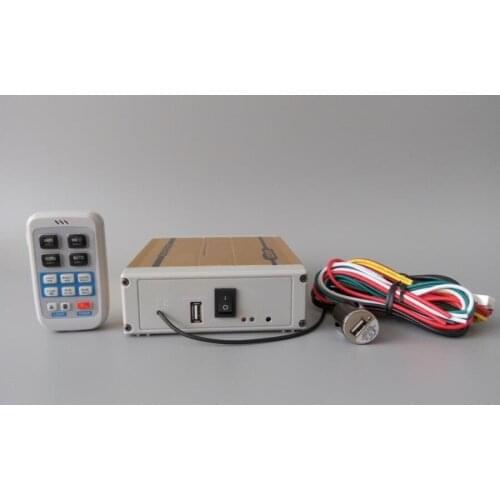 High power 200W AS820 car alarm emergency amplifier,18 warning sounds wireless remote with MP3 and microphone(without speaker)