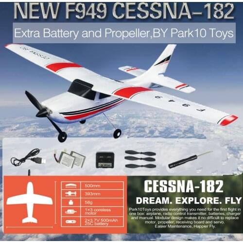 WLtoys F949 2.4G 3Ch RC Airplane Fixed Wing Plane Outdoor toys Drone RTF Update version Digital servo propeller, strong package