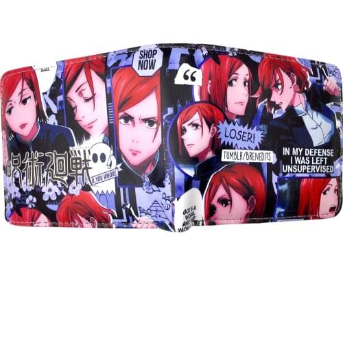 Anime Jujutsu Kaisen Wallet Toy PU Leather Billfold Coin Short Purse Card Holder Pocket Cartoon Wallet Toy Gifts