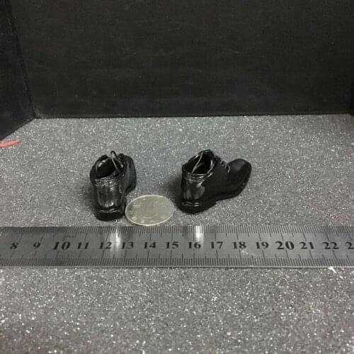 1/6th Black Shoes Model for 12" Male Body Figure Doll