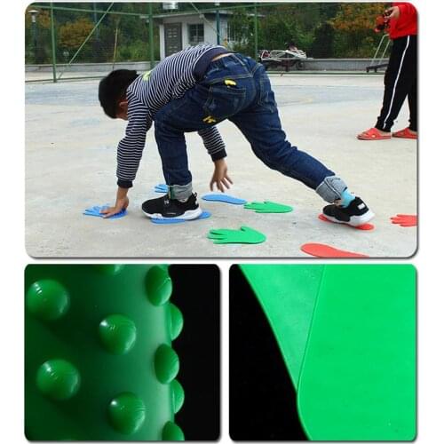 1Pair Kids Hand Foot Print Mat Tactile Massage Playmat Sensory Training Toy