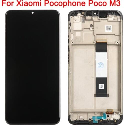 10 Touch LCD For Xiaomi Poco M3 Display Frame 6.53 Inch Pocophone M3 M2010J19CG LCD Touch Screen Display Replacement Parts