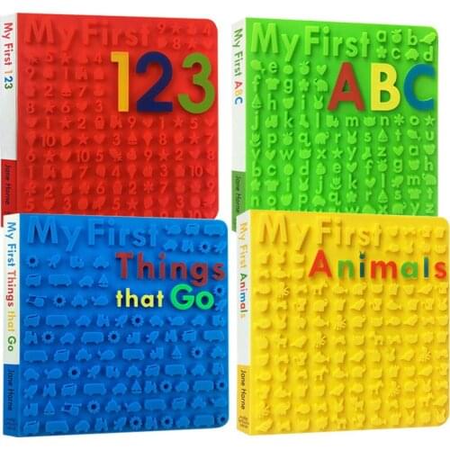 4 Books/Set My First Things That Go 123 ABC ANIMALS English Original Picture Book For Baby Early Childhood Best Gift