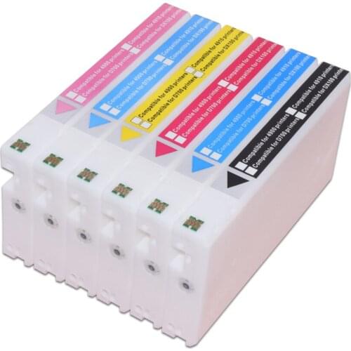 6Color 200ml Pre-filled Compatible Ink Cartridge for Fuji DX100 Printer T7811-T7816 With Dye Ink