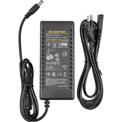 AIYIMA 19V AC100V-240V Adapter DC19V 4.74A EU US Plug 5.5 x 2.2MM Power Supply Charger For Power Amplifier Laptop