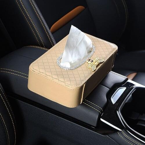 Car tissue box armrest box creative net red girl model car hanging chair back drawer high-end seat ceiling