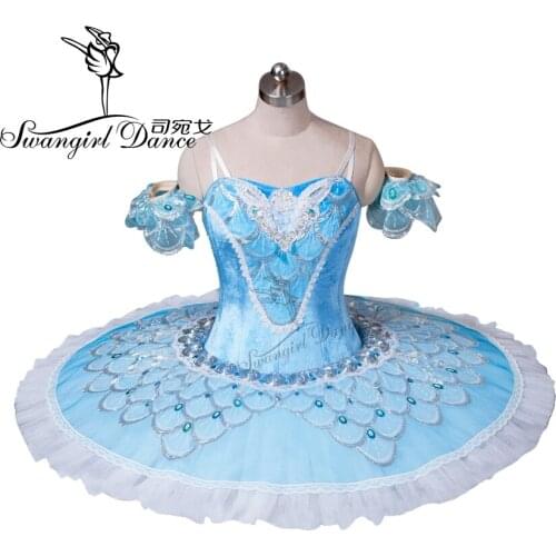 Adult Blur Bird Ballet Stage Costume girls blue sleeping beauty Classical Ballet Tutu Professional pancake tutu BT8928