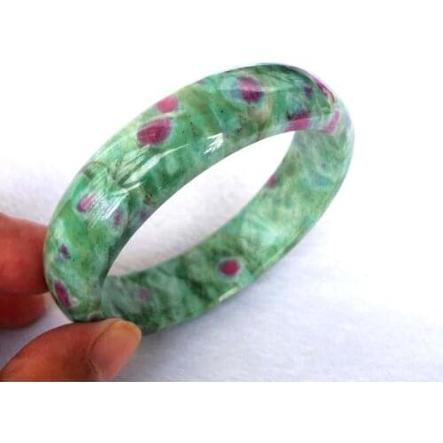 Free Shipping Natural Ruby Zoisite 17*8mm (#2311) Round Bracelet Women Jewelry