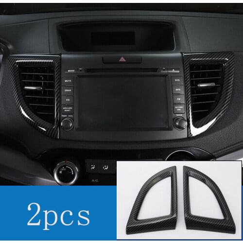 For Honda CRV 2012-2016 Carbon Fiber central console air outlet vent cover trim Car modification Auto parts