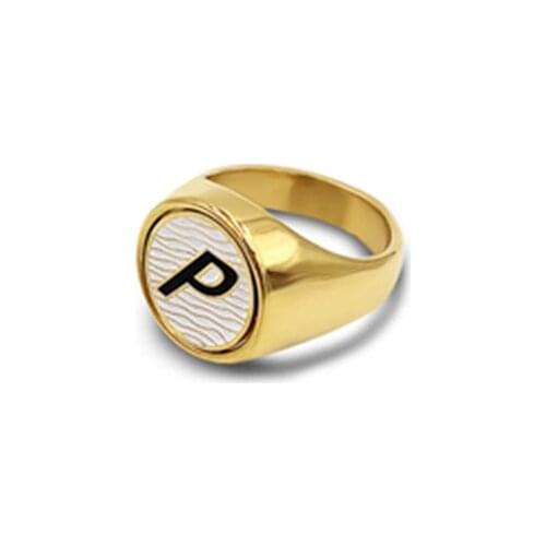 FLIP RING 18AW P-Shaped Middle Finger Flip-up Rotating Pattern Letter Lettering Couple Ring Men And Women Tail Ring