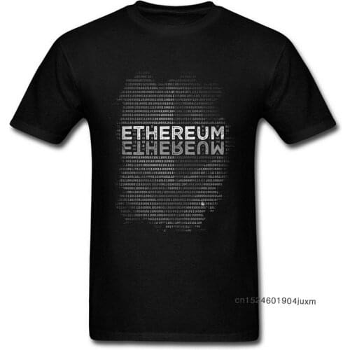 Europe Geek Tshirt Man T Shirts Ethereum Binary Mens T-shirts 2018 Hot Sale Summer Letter Short Sleeve Cotton Fabric Tops Tees