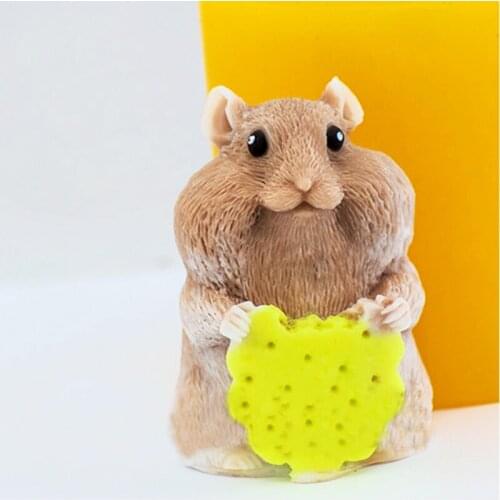 Animals Mould Lovely Hamster Mold Food Grade Mould Silicone Candle Molds Mold Soaps Molds Aroma Stone Rubber 001 PRZY