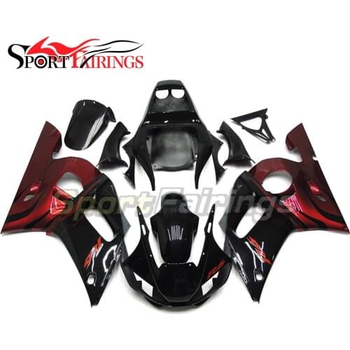Injection Complete Fairings For Yamaha YZF600 R6 98 99 00 01 02 Plastics ABS Motorcycle Fairing Kit Bodywork Red Gloss Black New