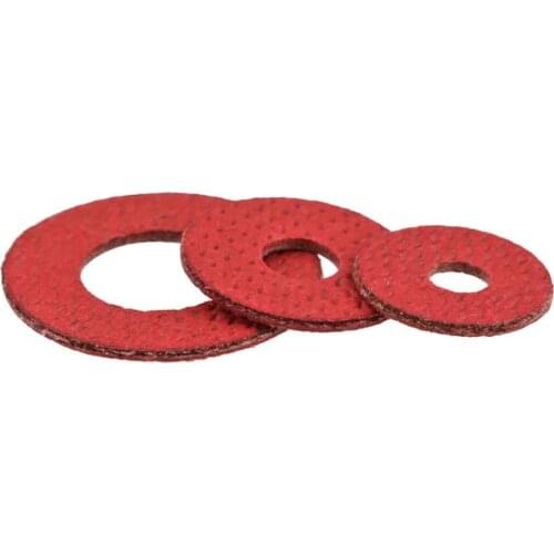 Steel Flat Pad M2 M2.5 M3 M3.5 M4 M5 M6 M8 Red Paper Meson Gasket Insulation Sealing Washers Metric Flat Seal Insulating Spacer