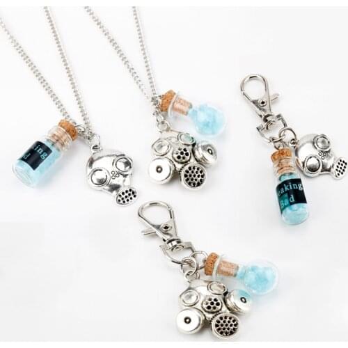 Breaking Bad TV Show Metal Keychain Letter Logo Chemucal Symbol Heisenberg Mask for Woman Men Car Keyring Chaveiro Jewelry Gift